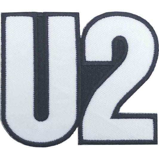 U2 Band White Logo Patch - 3 Inch - Bono U2 Irish Joshua Tree Rock Band Embroidered Patch Applique Craft Supply - Officially Licensed