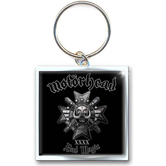 MOTORHEAD Metal Keychain - Bad Magic Album Cover English Rock Band Motorhead Metal Die-Cast - Rock Band Keyring Keyfob Keychain