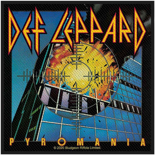 DEF LEPPARD Pyromania Patch - 4x4 Inch - Rock Band Def Leppard Pyromania Album Embroidered Patch Applique Craft Supply - Officially Licensed