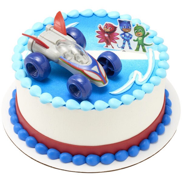PJ Masks Cake Topper - PJ Masks Save the Day Car  Catboy, Owlette, Gekko Birthday Party Cake Decoration - Kids Birthday Decoset Craft Supply
