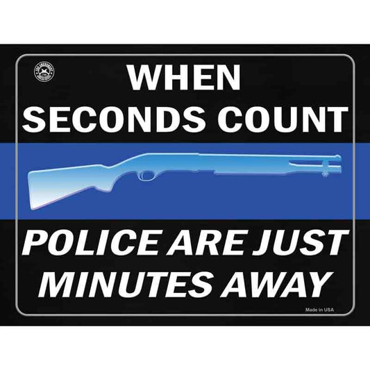 When Seconds Count Police Are Minutes Away Decal - 6x4.5 Inch - 2nd Amendment Sticker Decal - Water Resistant Car Truck Window Craft Supply