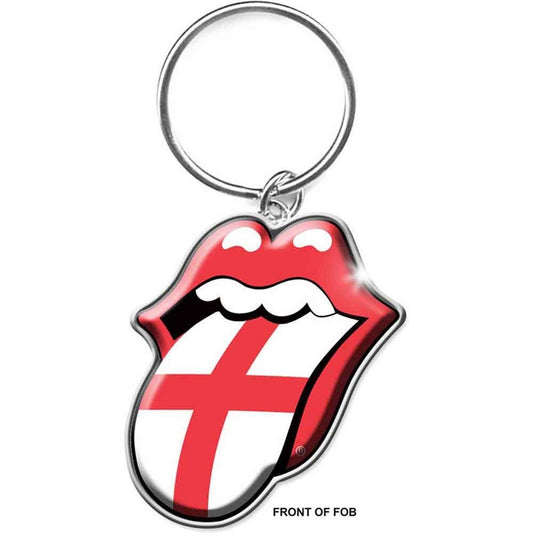 THE ROLLING STONES Metal Enamel Keychain - The Rolling Stones England Design Logo - Rock Band Keyring Keyfob