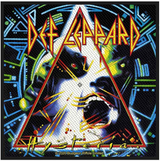 DEF LEPPARD Hysteria Patch - 4x4 Inch - Rock Band Def Leppard Hysteria Album Embroidered Patch Applique Craft Supply - Officially Licensed