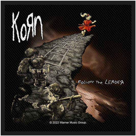 KORN Follow The Leader Patch - 4x4 Inch - KORN Follow The Leader Album Cover Embroidered Patch Applique Craft Supply - Officially Licensed