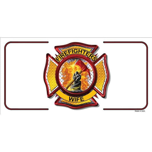 Firefighters Wife Sticker Decal - 6x3 Inch - Novelty Rectangle Sticker Decal - Fire Dept Water Resistant Car Truck Window Craft Supply