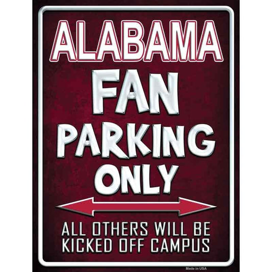 Alabama Fan Parking Only Decal - 6x4.5 Inch - Novelty Rectangle Sticker Decal - Funny Water Resistant Car Truck Window Craft Supply