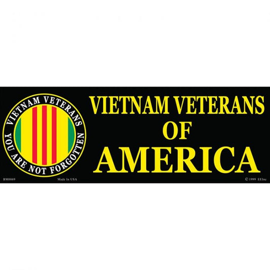 Vietnam Veterans of America Bumper Sticker Decal - Veterans Organization Military Vets Navy Marines Army Craft Supply