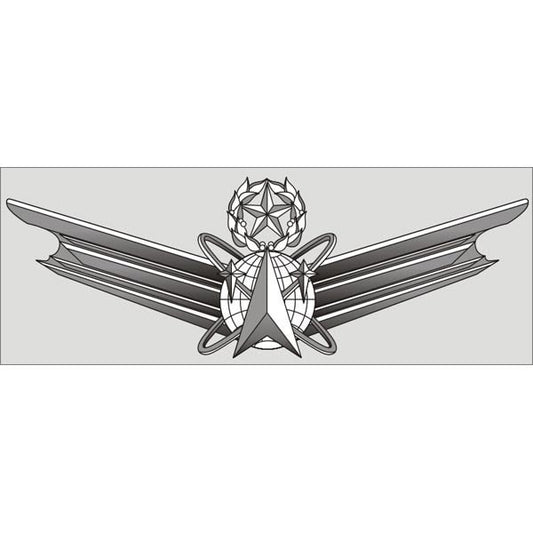 Master Air Force Space Badge Clear Decal Sticker - United States Air Force Space Operations Clear Decal Car Truck Window Vehicle Military