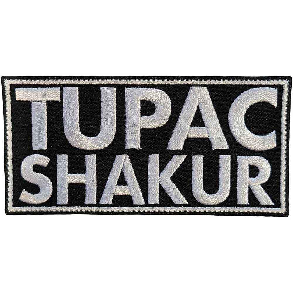 TUPAC SHAKUR Text Name Logo Patch - 4x1 Inch - Tupac 2pac Hip Hop Rap Embroidered Patch Applique Craft Supply - Officially Licensed