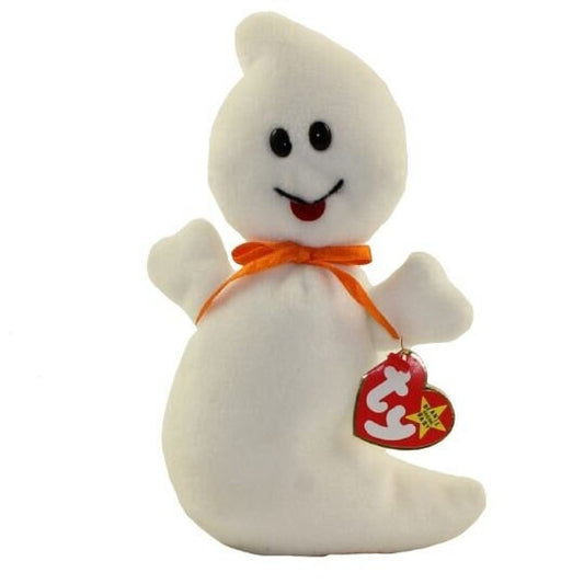 SPOOKY the Ghost Ty Beanie Baby Retired Beanbag Plush - New with Tags
