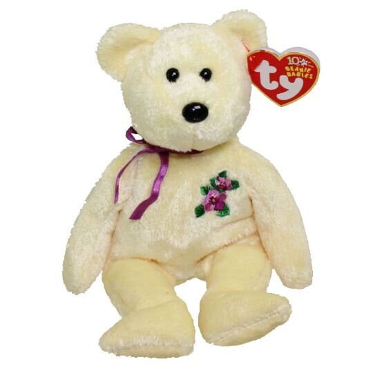 MOTHER Bear Ty Beanie Baby Retired Beanbag Plush - New with Tags Vintage 1990s