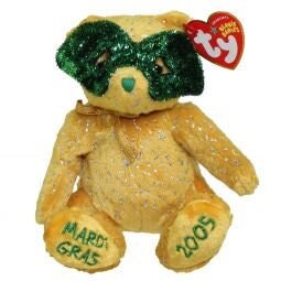 MASQUE the Bear Ty Beanie Baby Retired Vintage Beanbag Plush - New with Tags