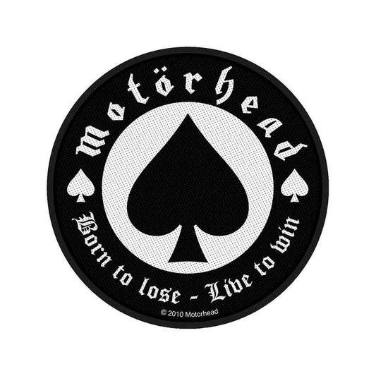 MOTORHEAD Patch - 3.5 Inch - Lemmy Kilmister Born to Lose Round Rock Band Embroidered Patch Applique Craft Supply - Officially Licensed