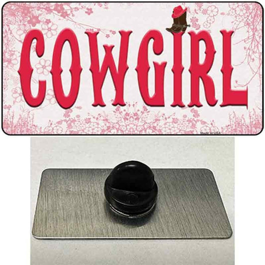 Cowgirl Pink Lapel Pin - Metal Hat Pin Backpack Tie Shirt Button Pinback Craft Supply