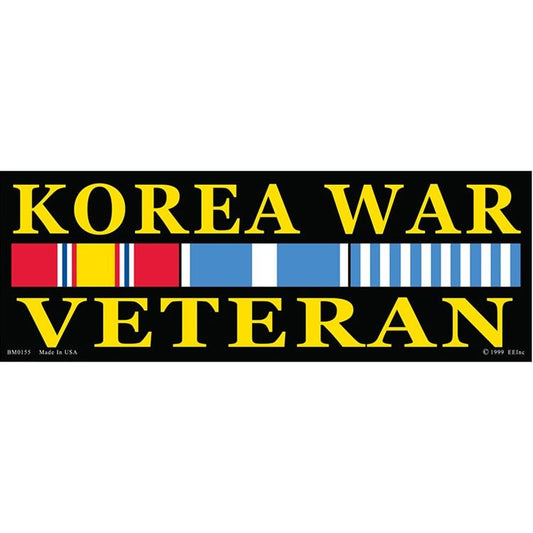 Korea War Veteran Bumper Sticker Decal - Korean War Vet Military Veteran Navy Marines Army Craft Supply