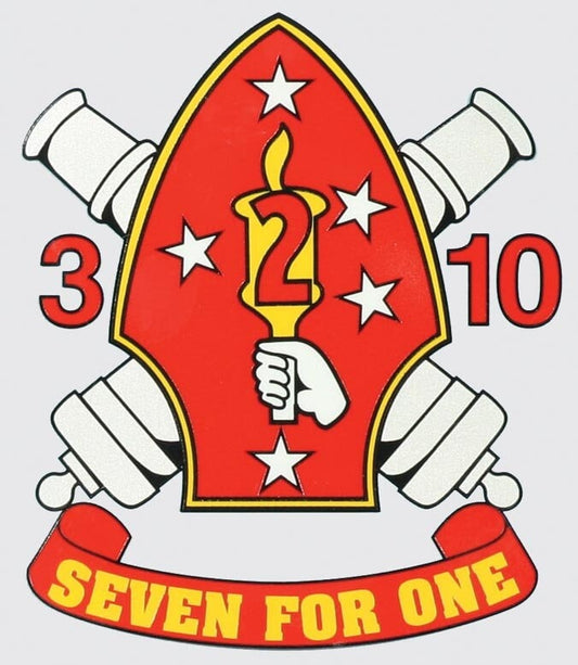 Marine Corps 3rd Battalion, 10th Marines Regiment Clear Decal Sticker - Seven For One Decal Car Truck Window Vehicle Military Craft Supply
