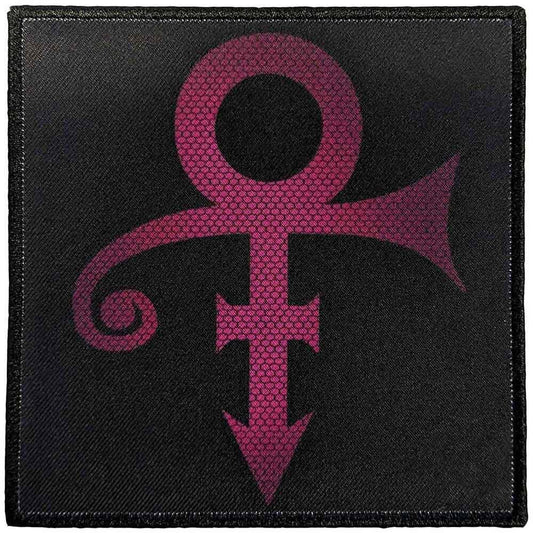 Prince Patch - 4x4 Inch - Purple Rain Hexagonally Textured Symbol Singer Legend Prince Embroidered Music Band Patch Applique Craft Supply