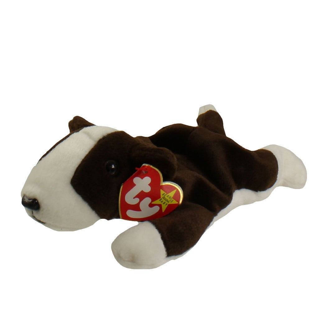 BRUNO the Dog Ty Beanie Baby Retired Vintage Beanbag Plush - New with Tags