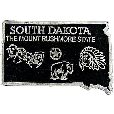 South Dakota Shaped Magnet - Vintage Map Mount Rushmore State Souvenir Flexible Rubber Magnet for Refrigerator Car Office Home Automotive