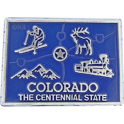 Colorado State Shaped Magnet - Vintage Map The Centennial State Souvenir Flexible Rubber Magnet for Refrigerator Car Office Home Automotive