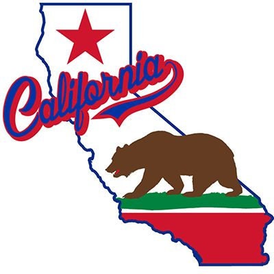 California State Shaped Magnet - Vintage Map Cal Bears Souvenir Flexible Rubber Magnet for Refrigerator Car Office Home Automotive