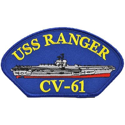 NAVY USS Ranger CV-61 Embroidered Patch Applique - United States Navy Aircraft Carrier Supercarrier Usn Military Craft Supply