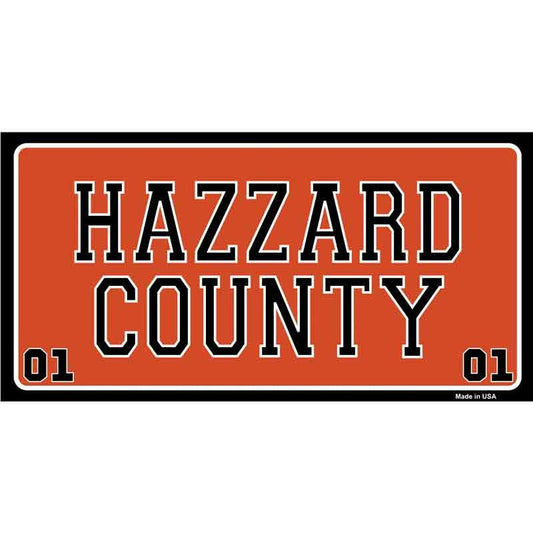 Dukes Of Hazard 01 Hazzard County Sticker Decal - 6x3 Inch - Novelty Rectangle Sticker Decal - Water Resistant Car Truck Window Craft Supply