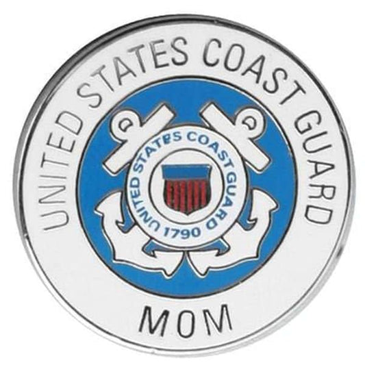 Coast Guard Mom Lapel Pin - United States Coast Guard USCG Mom Military Enamel Pin for Backpack Tie Shirt Button Pinback Craft Supply