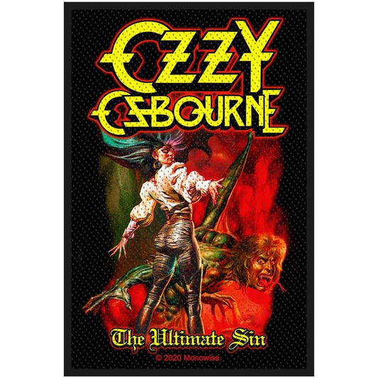 OZZY OSBOURNE Patch - 2.75x4 Inch - Ozzy Osbourne Ultimate Sin Album Rock Band Embroidered Patch Applique Craft Supply - Officially Licensed