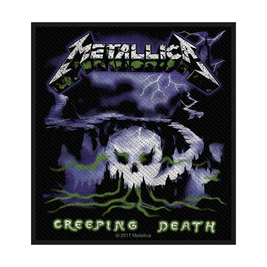 METALLICA Patch - 4x4 Inch - Metallica Creeping Death Album Heavy Metal Band Embroidered Patch Applique - Officially Licensed
