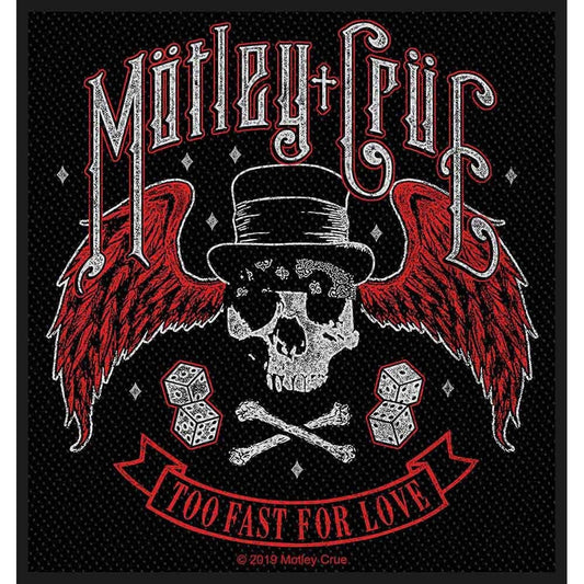 MOTLEY CRUE Patch - 3.5x4 Inch - Too Fast For Love Album Heavy Metal Band Embroidered Patch Applique Craft Supply - Officially Licensed