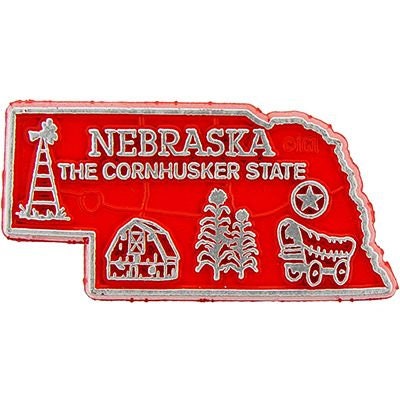 Nebraska State Shaped Magnet - Vintage Map The Cornhusker State Souvenir Flexible Rubber Magnet for Refrigerator Car Office Home Automotive