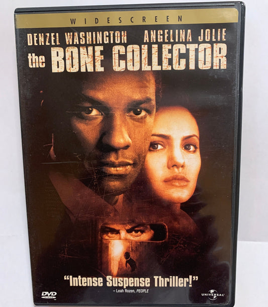 The Bone Collector (DVD, 1999) Denzel Washington, Angelina Jolie Widescreen - Very Good Condition ** Spend 35.00 and get FREE SHIPPING! **