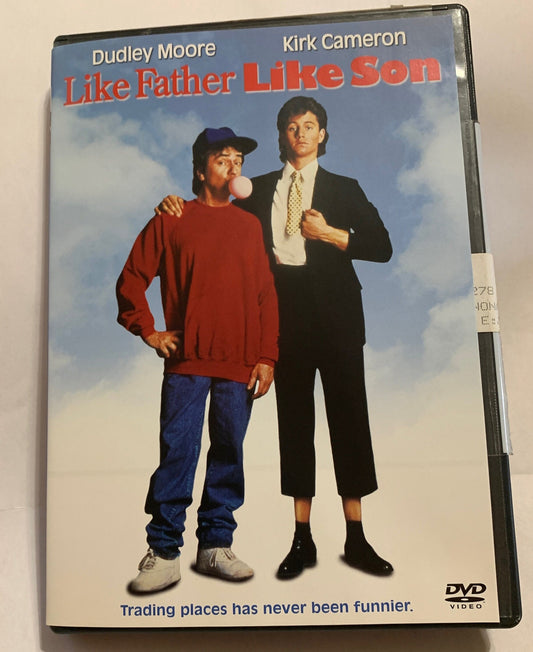 Like Father, Like Son (DVD, 2004) Dudley Moore, Kirk Cameron, Comedy - Very Good Condition ** Spend 35.00 and get FREE SHIPPING! **