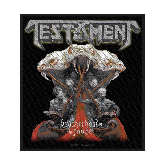 TESTAMENT Patch - 4x4 Inch - Testament Brotherhood of the Snake Album Thrash Metal Band Embroidered Patch Applique - Officially Licensed