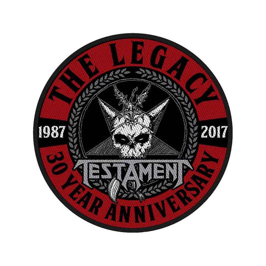 TESTAMENT Patch - 3.75 Inch - Testament Legacy 30 Year Ann Thrash Metal Band Embroidered Patch Applique Craft Supply - Officially Licensed