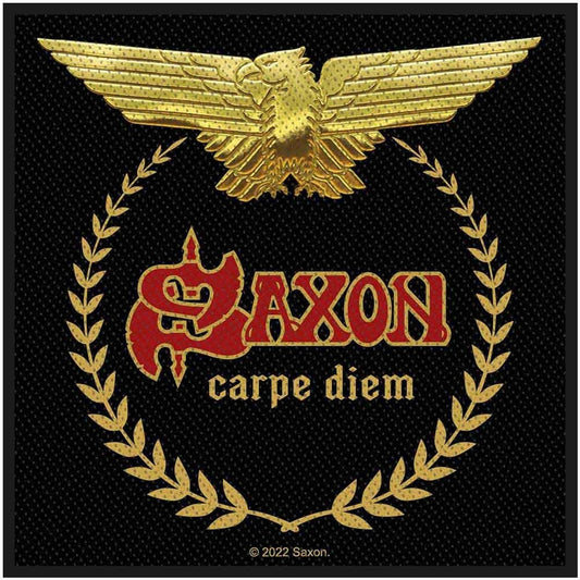 SAXON Band Patch - 4x4 Inch - Saxon Carpe Diem Album English Heavy Metal Band Embroidered Patch Applique - Officially Licensed
