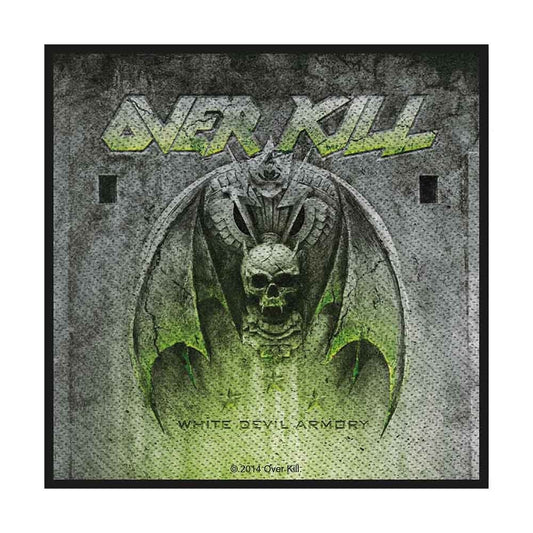 OVERKILL Band Patch - 4x4 Inch - Overkill White Devil Armory Album Cover Thrash Metal Band Embroidered Patch Applique - Officially Licensed