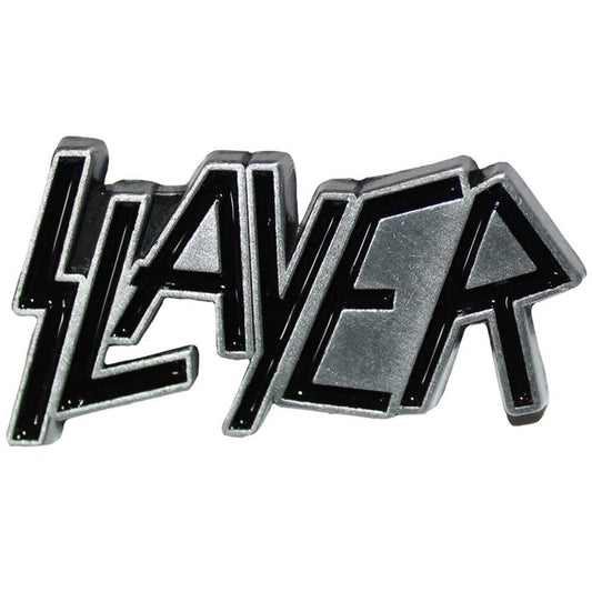 SLAYER Cast Metal Pin Badge - Approx 1 Inch - Slayer Metal Band Logo - Pinback Badge Button Lapel Pin With Butterfly Clutch Attachment