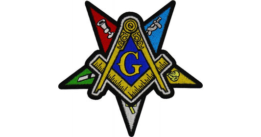 EASTERN STAR With Free Mason Symbol Masonry Embroidered Patch Craft Supply