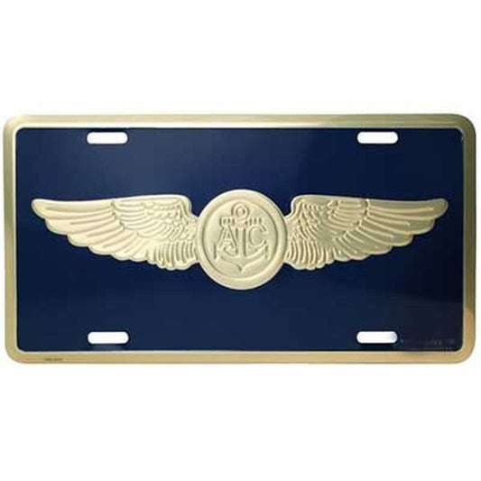 U.S. NAVY Aircrew Metal License Plate - USN United States Navy Naval Aircrewman Operator (AW) Sailors Craft Supply