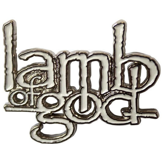 LAMB OF GOD Cast Metal Pin Badge - Approx 1 Inch - Band Logo Enamel Pin - Pinback Badge Button Lapel With Butterfly Clutch Attachment