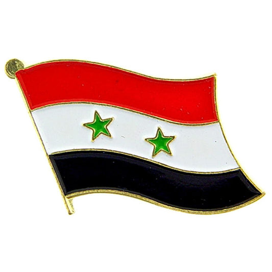 SYRIA Flag Lapel Pin - Country Flag Enamel Pin for Backpack Tie Shirt Button Pinback Lapel Pin