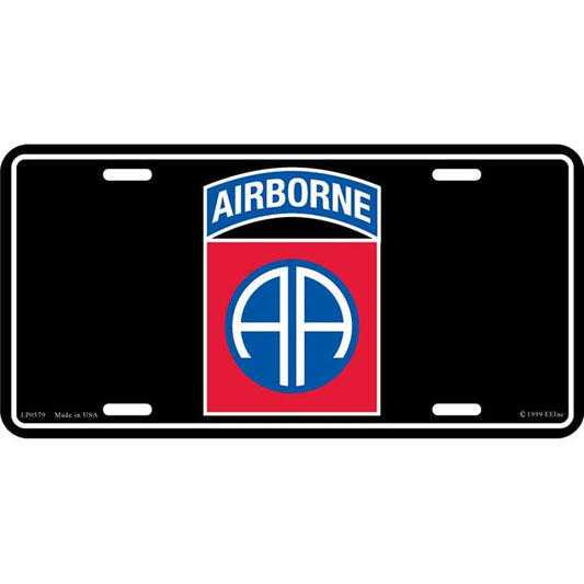 ARMY 82nd AIRBORNE DIVISION Metal License Plate -  Infantry Division Military Vet Veteran - United States Army Combat Soldiers Craft Supply