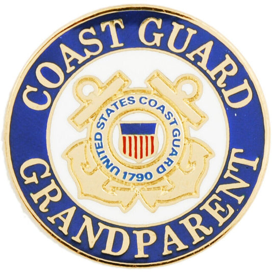 COAST GUARD GRANDPARENT Military Lapel Pin - Coast Guard Proud Enamel Pin for Backpack Tie Shirt Trading Button Pinback Craft Supply