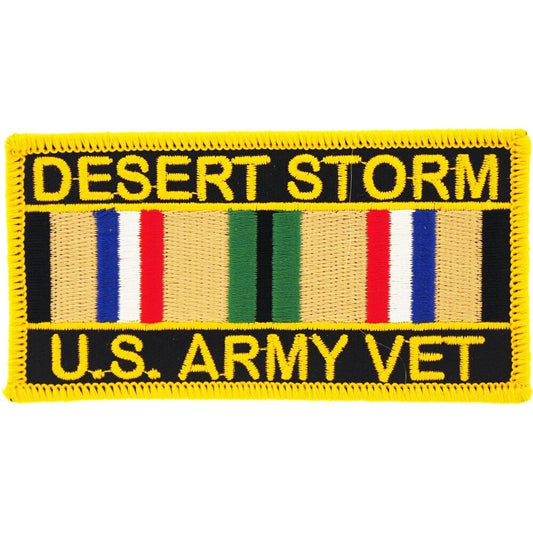 Desert Storm U.S. ARMY Veteran Patch - Service Ribbons Vet United States Army Military Embroidered Patch Applique Craft Supply