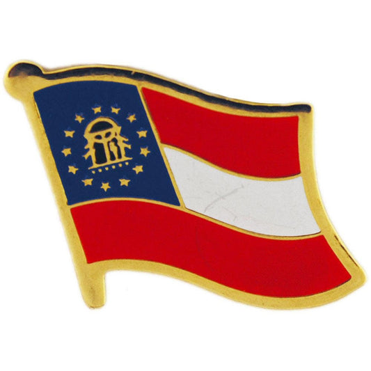GEORGIA Flag Lapel Pin - State Flag (Present) Enamel Pin for Backpack Tie Shirt Button Pinback Lapel Pin