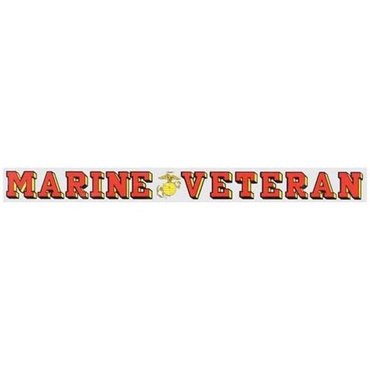MARINE VETERAN Window Strip Decal - Marine Corps USMC Veteran Window Strip Decal Military For Car Truck Window Craft Supply
