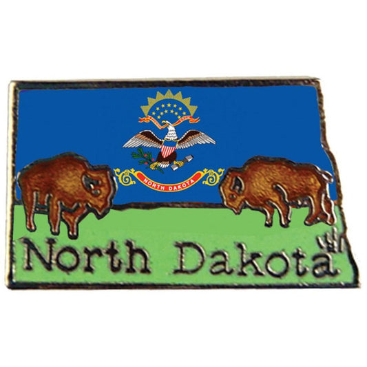 NORTH DAKOTA STATE Map Lapel Pin - The Mount Rushmore State Enamel Pin for Backpack Tie Shirt Trading Button Pinback Craft Supply
