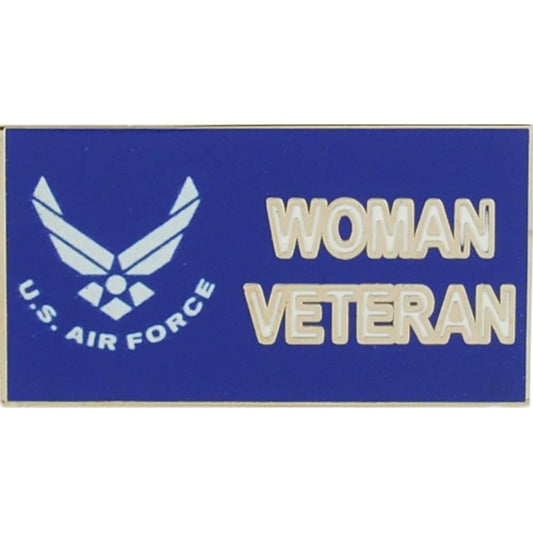 WOMAN VETERAN Lapel Pin - United States Air Force Woman Veteran Vet Script Enamel Pin Backpack Tie Shirt Trading Button Pinback Craft Supply